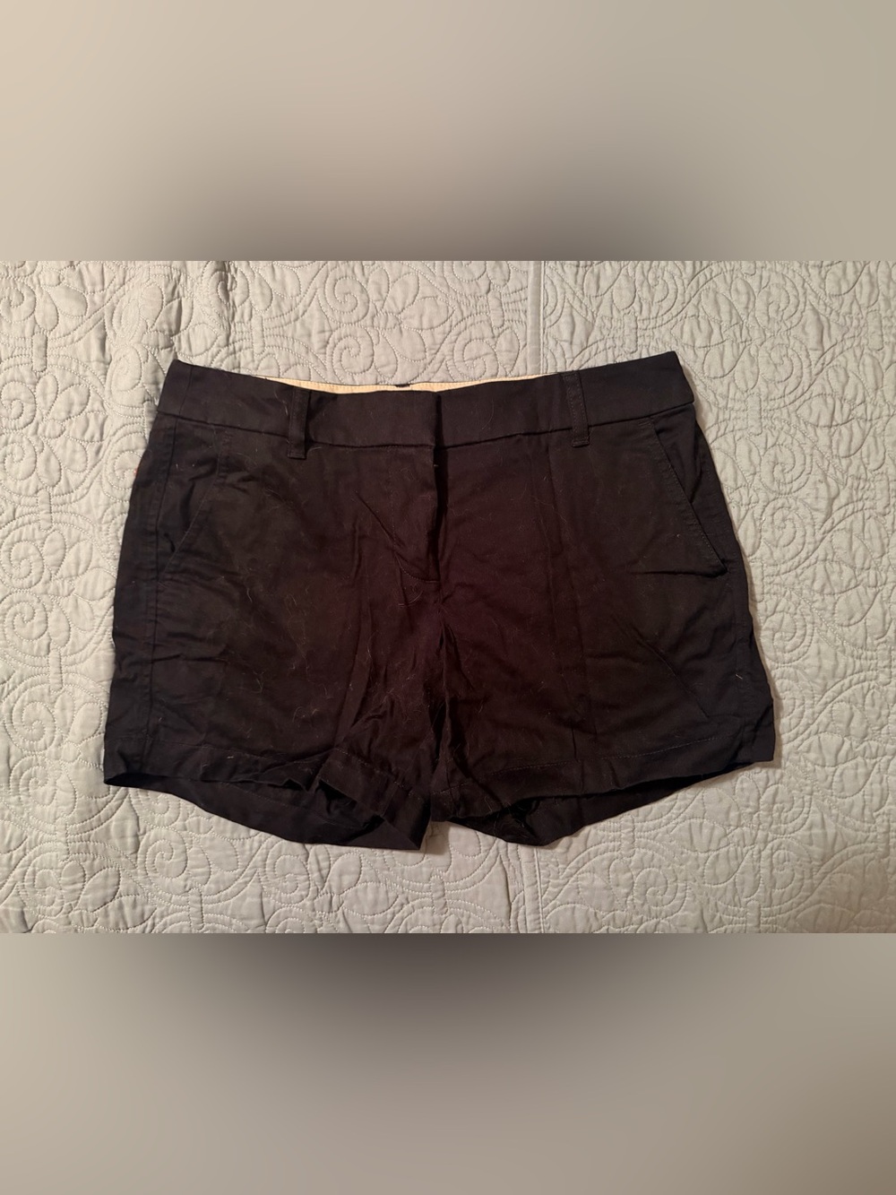 J.Crew Women’s Size 6 Black Chino Shorts 100% Cotton Classic 4” Inseam